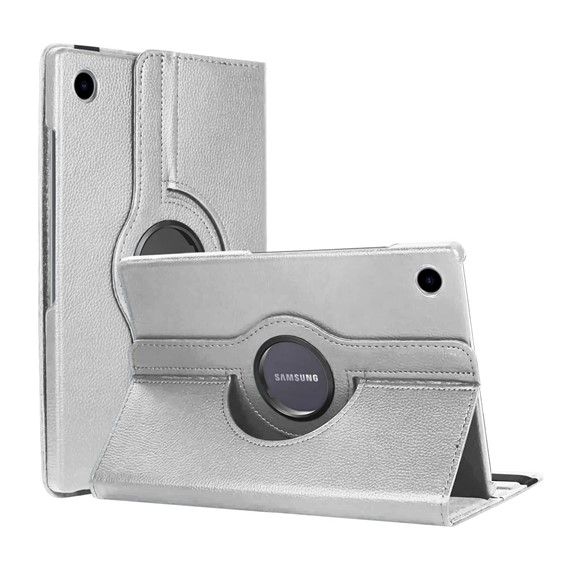 CaseUp Samsung Galaxy Tab A8 X200 Kılıf 360 Rotating Stand Gümüş 1